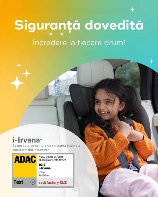 Joie i-Irvana: un scaun auto care creste odata cu copilul, testat ADAC