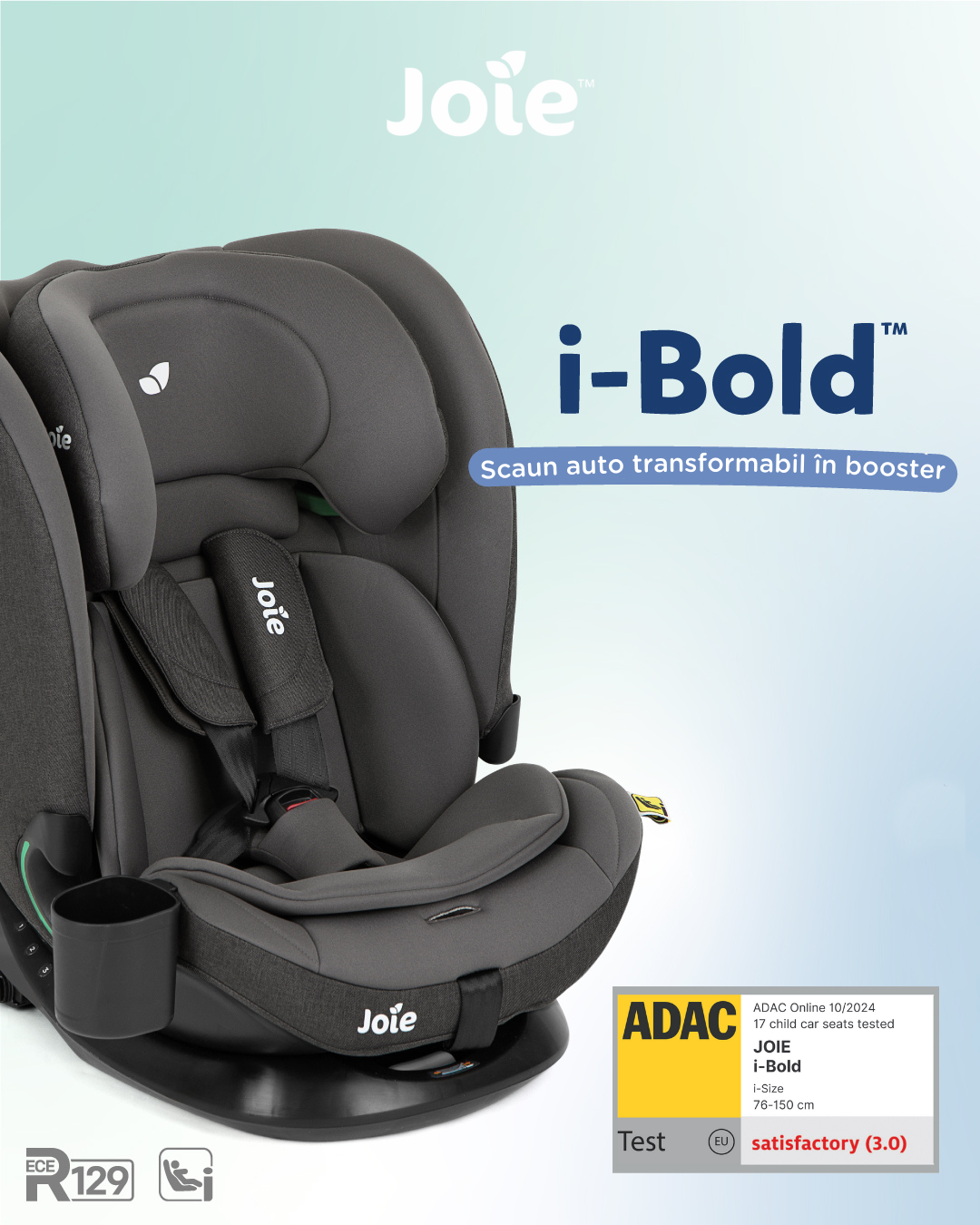 Echilibrul perfect intre siguranta si confort: scaunul auto testat ADAC - Joie i-Bold